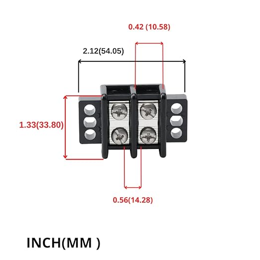 GLOSO TBD Double Row Stainless Terminal Blocks, Marine Grade, 10-22 AWG Cu - 1 Pack