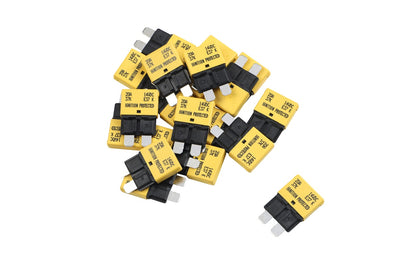 GLOSO E37 Auto (T1) Reset Low Profile ATC/ATO Circuit Breakers Fuse 20 Pack (3A-30A)