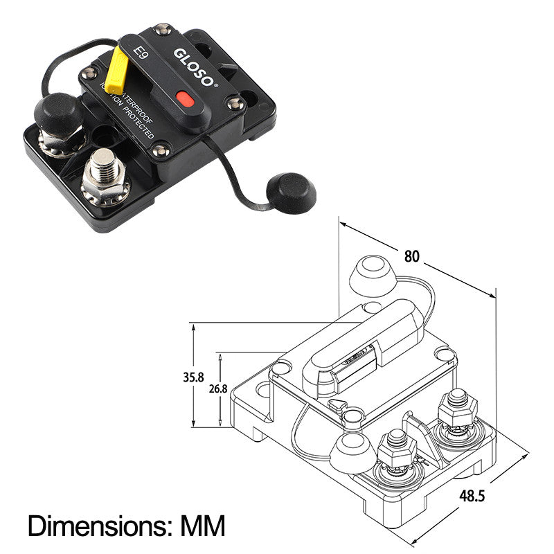 GLOSO E9T T3 with Recessed Push Button Side by Side Stud Circuit Breakers (60A-200A)